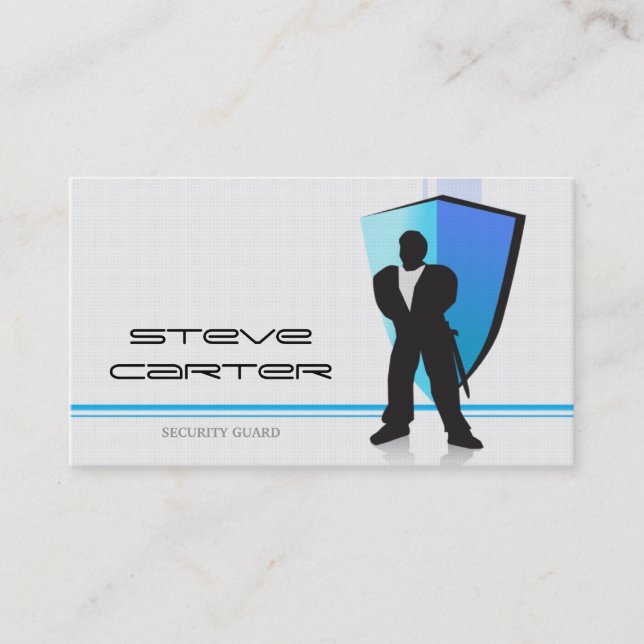 professional Security Guard  Sentinel Watcher Card (Front)