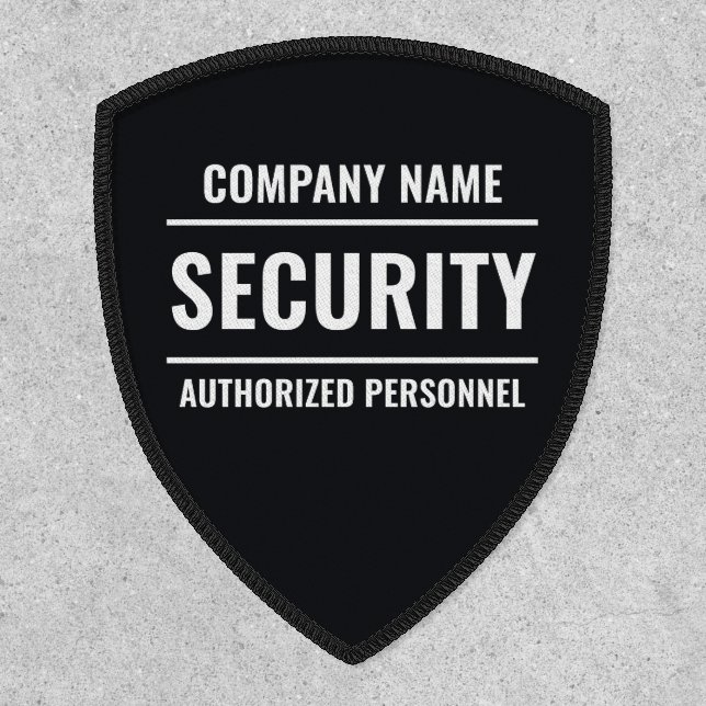  Professional Security Staff Company Logo Minimal Patch (Front)