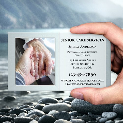 Professional Senior Care Custom Photo Business Card