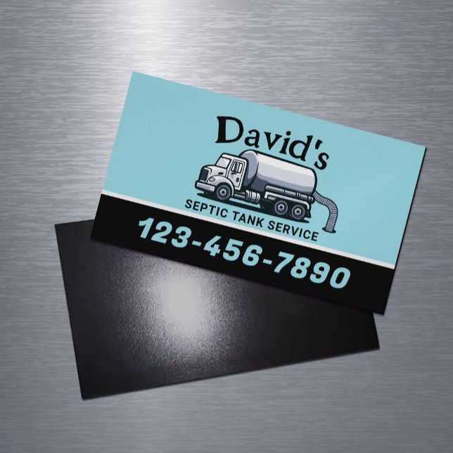 Professional Septic Tank Pumping Service Business Card Magnet (Creator Uploaded)