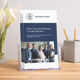 Professional Services Business Navy Blue Tri-Fold Brochure