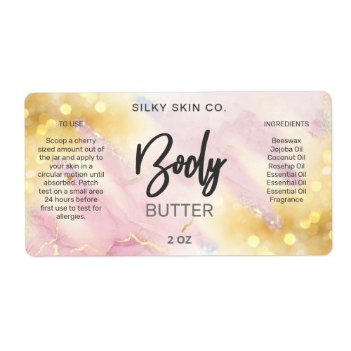 Professional Shimmer Body Butter Labels