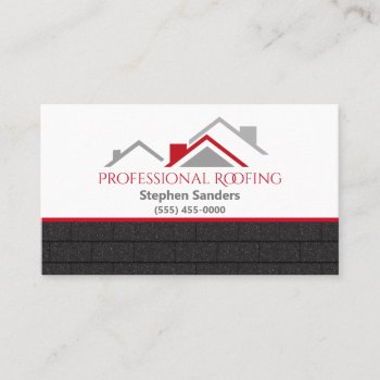 Professional Shingles Roofing Construction Company Business Card by tyraobryant at Zazzle