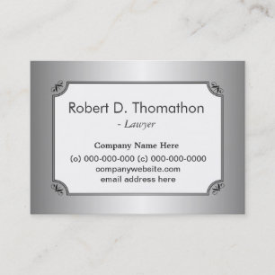 Professional shining metal like  profile card