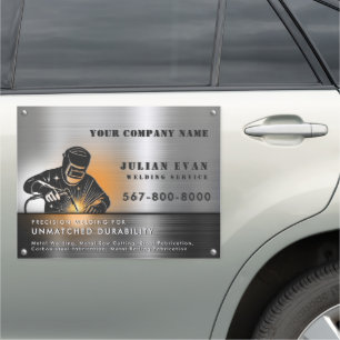 Professional Shiny Black Welding Metal Fabricator Car Magnet