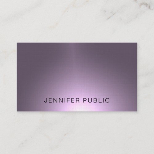 Professional Shiny Elegant Purple Elite Luxury Business Card