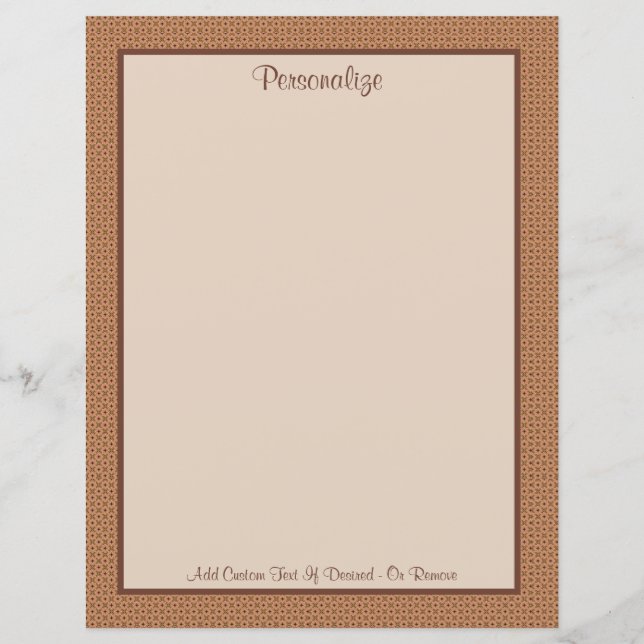 Professional Sienna Brown Border Personalize (Front)