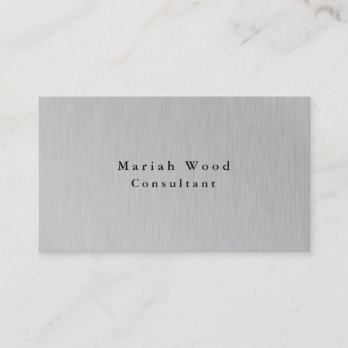 Professional Silver Grey Modern Creative Business Card