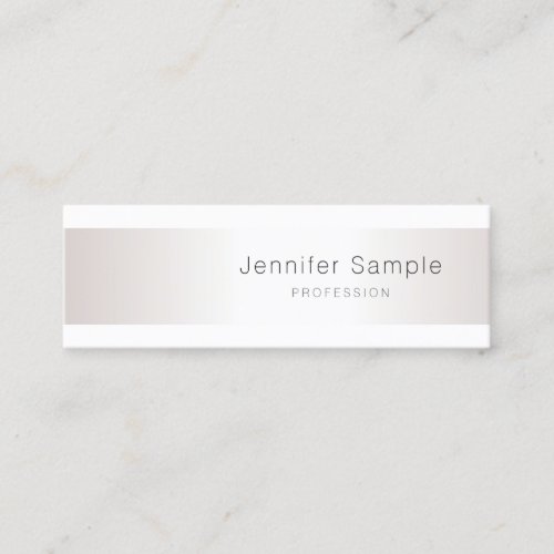 Professional Silver Look Modern Sleek Design Mini Business Card