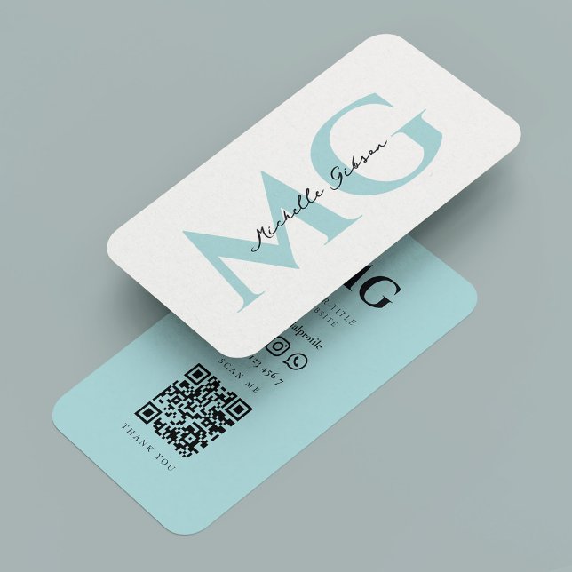 Professional Simple Aqua Blue Minimal Modern Business Card (Professional Simple Aqua Blue Minimal Modern Business Card
)