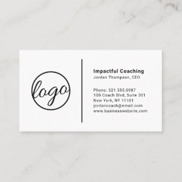 Professional Simple Black and White Logo Business Card