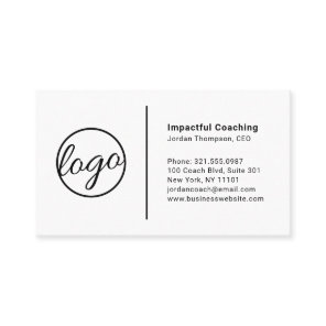 Professional Simple Black and White Logo Business Card