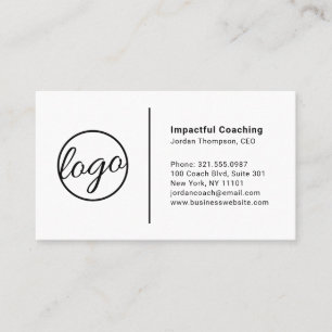 Professional Simple Black and White Logo Business Card