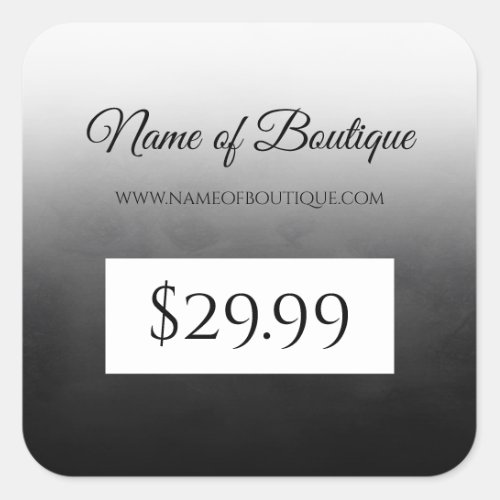 Professional Simple Black Boutique Price Tag