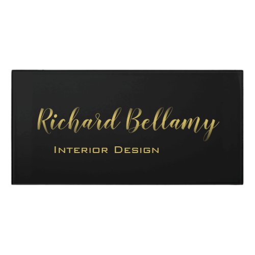 Professional Simple Black Gold _ Room Sign