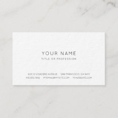 Professional Simple Business Card at Zazzle
