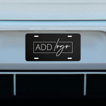 Professional Simple Business Logo Branded Black License Plate