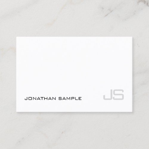 Professional Simple Chic Monogram Plain Luxury Business Card