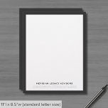 Professional Simple Classic Letterhead<br><div class="desc">Present your correspondence professionally with our Professional Simple Classic Letterhead; white framed in charcoal gray with light gray accents. Ideal for estate planners and attorneys,  this letterhead adds a touch of elegance to your communication. Customizable for your branding,  it's perfect for formal letters and client interactions.</div>