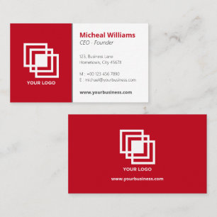 Professional Simple Corporate Red Gray Business C Card