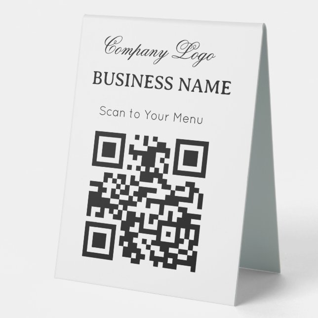 Professional simple custom 6" x 8" table tent (Front)