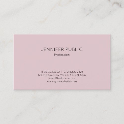 Professional Simple Design Modern Elegant Plain Business Card