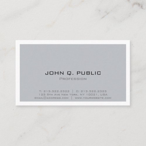 Professional Simple Design Modern Minimalistic Business Card