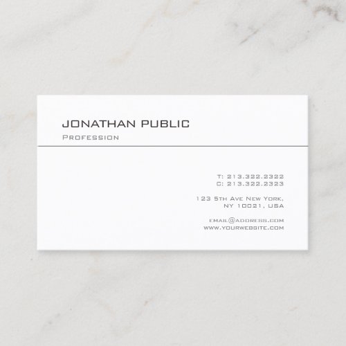 Professional Simple Design Modern Template Chic Business Card