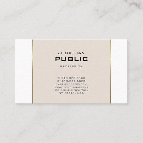 Professional Simple Design Trendy Creative Plain Business Card