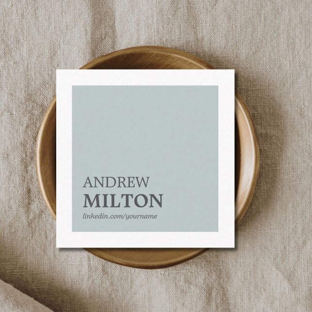 Professional Simple Elegant Blue White Consultant Square Business Card (Creator Uploaded)