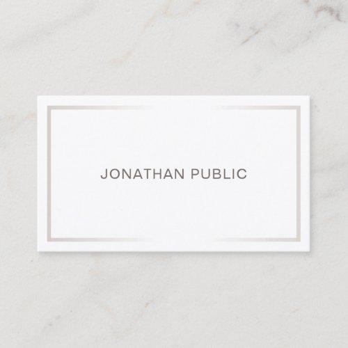 Professional Simple Elegant Design Modern Plain Business Card