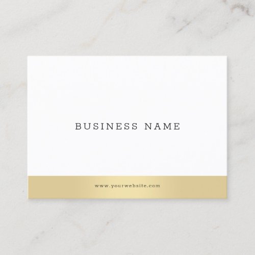 Professional Simple Elegant Gold White Modern Business Card