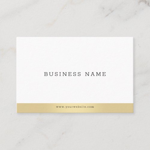 Professional Simple Elegant Gold White Modern Cool Business Card
