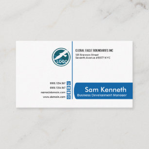 Professional Simple Elegant White Business Dev Business Card