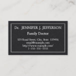 [ Thumbnail: Professional & Simple Family Doctor Business Card ]