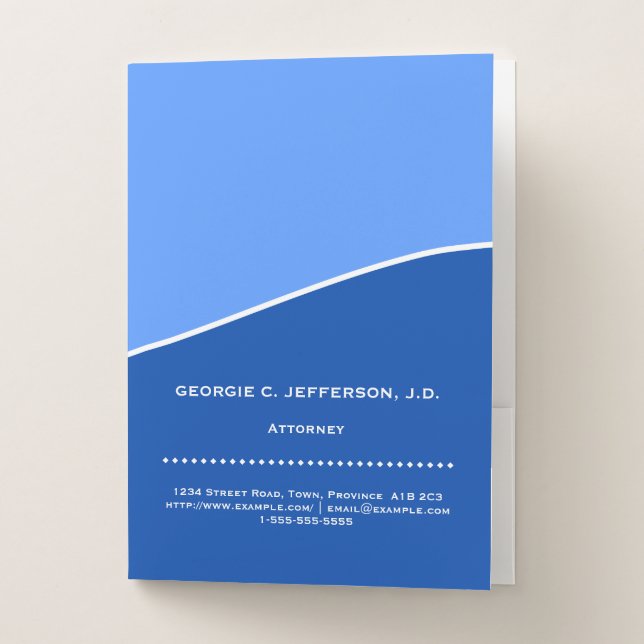 Professional, Simple Lawyer Pocket Folder (Front)