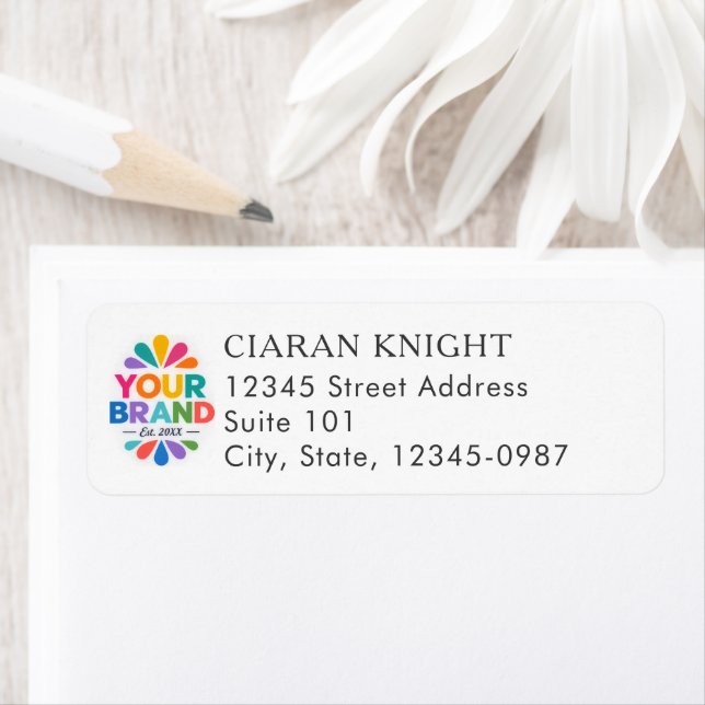 Professional Simple Logo Business Return Address Label (Insitu)
