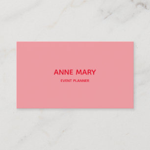 Professional Simple Minimal Orange Pink Colorful Business Card