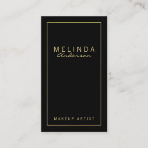 Professional Simple Modern Black and Gold Business Card