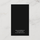 Professional Simple Modern Black and White Business Card (Back)