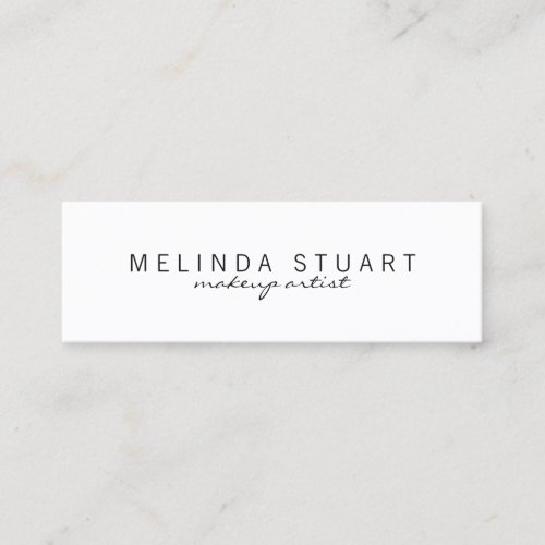 Professional Simple Modern Black and White Mini Business Card