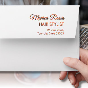 Professional Simple Modern Coral Black Envelope