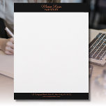 Professional Simple Modern Coral Letterhead<br><div class="desc">Minimalist Clean Black Soli Color Background and Coral modern font Letterhead. Personalize for your custom use. Click on the "Customize It" button to change the background color,  font styles and font color.
Classic Design | Elegant Product | Trendy Colors | Stylish and Fashion | Professional Business Design</div>