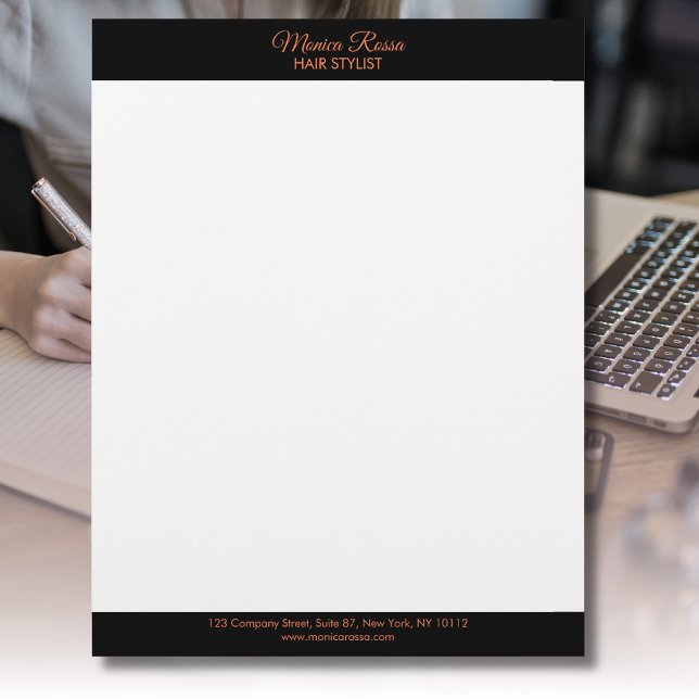Professional Simple Modern Coral Letterhead (Creator Uploaded)