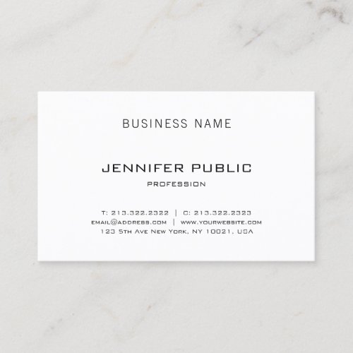 Professional Simple Modern Elegant Plain Luxury Business Card