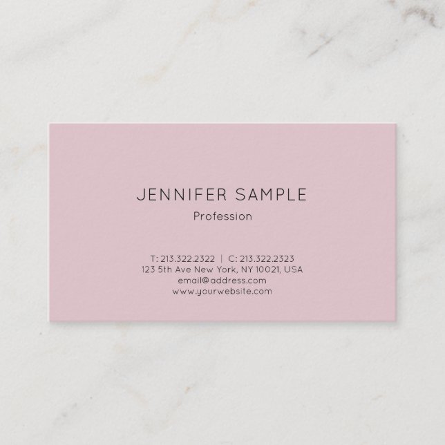 Professional Simple Modern Elegant Template Cute Business Card (Front)