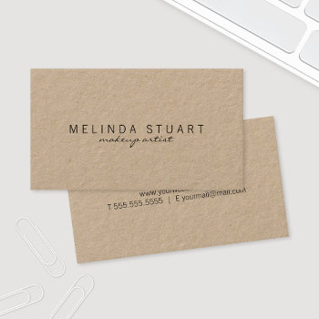 Professional Simple Modern Kraft Paper Business Card by manadesignco at Zazzle