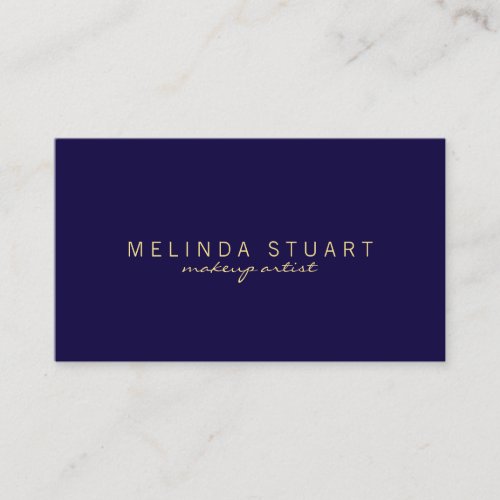 Professional Simple Modern Navy Blue and Gold Business Card
