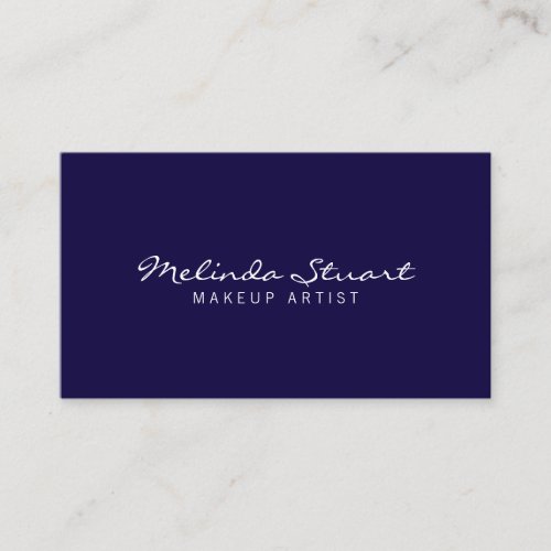 Professional Simple Modern Navy Blue Business Card