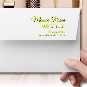 Professional Simple Modern Neon Chartreuse Black Envelope